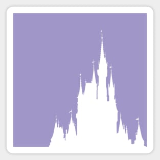 Magic Castle Silhouette Purple Wall #Pastel Magnet